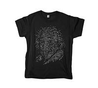 Pampling 4LB3RT Albert Einstein T-shirt pour enfant 100 % coton - Noir - M