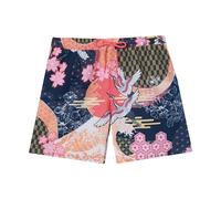 Pampling Maillot de Bain pour Hommes avec Imprimés Originaux, Vêtements de Baignade avec Poches Latérales et Ceinture Élastique pour la Plage et la Piscine, 6 Tailles, Modèl Moon and Crane (XL)