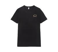 Pampling T-Shirt 100% Coton, Unisexe à Manches Courtes et Double Impression, Vêtements pour Hommes et Femmes en 5 Tailles, T-Shirt Noir, Modèle Coffee Cat in MT Fuji (XXL)