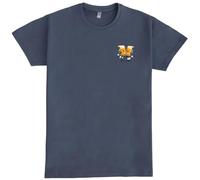 Pampling T-Shirt à Manches Courtes, 100% Coton, Vêtement Unisexe pour Homme et Femme, Sérigraphié avec Col Rond et Coupe Droite, Couleur Bleu (Dont Worry Beer Happy, M)