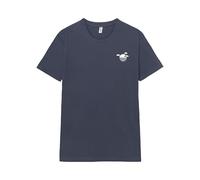 Pampling T-shirt à Manches Courtes, 100% Coton, Vêtement Unisexe pour Homme et Femme, Sérigraphiée avec Col Rond et Coupe Droite, Disponible en Divers Couleurs (Reflection), Denim, S