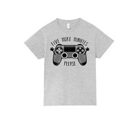 Pampling T-Shirt pour Enfants à Manches Courtes, Vêtements pour Enfants Unisexes, Imprimés Originaux en 5 Tailles, T-Shirt Gris, Modèle Play Five More Minutes