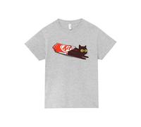 Pampling T-shirt unisexe à manches courtes pour garçons et filles, 100 % coton, confortable et respirant avec des imprimés originaux, col rond et coupe droite, variété de designs, Kit Cat, 14 jaar