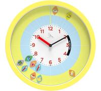 Pamplume Horloge d'apprentissage pour Enfant (Mon Horloge Educative, Apprend Les Routines, 60 Magnets Activités, 7 Magnets Timer - Lecture de l’Heure pour Le Matin et l’Après-Midi. (Jaune)