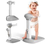 PAMPORPET Support de Douche Baignoire Bébé, Réglable Support Douche Bébé Debout- Base Antidérapante et Poignée de Sécurité, Bain Bebe Pour Tout-Petits et Les Nouveau-Né de 8 à 36 Mois