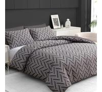 Pamposh Parure de lit super king size en microfibre brossée de qualité supérieure, housse de couette ultra douce, hypoallergénique, sans repassage, avec fermeture éclair