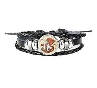 PAMTIER 12 Signes du Zodiaque Astrologie Bracelet D'étoile pour Homme Bijoux Assortis Collier Bague Verseau