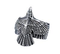 PAMTIER Acier Inoxydable Hommes Cru Volant Aigle Bague Band Faucon Animal Désign Argent Taille 62