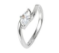 PAMTIER Bagues De Mariage Pour Femmes Fiançailles Promesse Émail Zircone Cubique Acier Inoxydable Argent Placé Or Simple Bande Délicat Élégance Bijoux Argent Taille 62