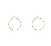 PAMTIER Cerceaux Boucles d'Oreilles pour Femmes Grand Or/Argent Plaqué Déclaration Acier Inoxydable Personnalisé Exagéré Simple Huggie Post Grand Rond Bijoux Or 40mm