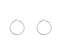 PAMTIER Cerceaux Boucles d'Oreilles pour Femmes Grand Or/Argent Plaqué Déclaration Acier Inoxydable Personnalisé Exagéré Simple Huggie Post Grand Rond Bijoux Argent 40mm