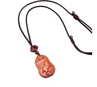 PAMTIER Collier 12 Zodiaque Chinois Pour Hommes Femmes Breloques Signe Pendentif Bois Chaîne Corde Simple Chanceux Déclaration Horoscope Cheval Cochon Animal Bijoux Cochon