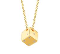 PAMTIER Collier Dés pour Homme Pendentif Cube Acier Inoxydable Gothique | Plaqué Or, Argent, Noir, Cubique, Vintage, Chanceux, Biker, Simple, Cool, Personnalisé, Déclaration, Quotidien, Cadeau