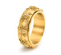PAMTIER Homme Spider Bague Rotation Vintage Déclaration Acier Inoxydable Rock Punk Gothique Bijoux Or Taille 57