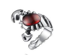 PAMTIER Hommes Acier Inoxydable Vintage Classique Bully Punk Scorpion Bague Argento Taille 68