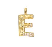 PAMTIER Initial Colliers pour Femmes A-Z Lettre Or Plaqué Acier Inoxydable Zirconium Cubique Personnalisé Déclaration Délicat Alphabet Chaîne Charm Élégant Délicat Pendentif Bijoux Or Lettre E