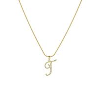 PAMTIER Initial Lettre Colliers pour Femmes A-Z Or Plaqué Acier Inoxydable Zirconium Cubique Petit Personnalisé Déclaration Délicat Alphabet Charm Élégant Nom Délicat Pendentif Bijoux Or Lettre T