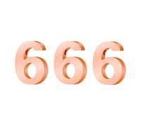 PAMTIER Numéro Ange Colliers pour Femmes 000 111 222 333 444 555 666 777 888 999 Or/Argent Plaqué Simple Acier Inoxydable Délicat Pendentif Personnalisé Bijoux Or Rose Numéro 666