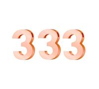 PAMTIER Numéro Ange Colliers pour Femmes 000 111 222 333 444 555 666 777 888 999 Or/Argent Plaqué Simple Acier Inoxydable Délicat Pendentif Personnalisé Bijoux Or Rose Numéro 333