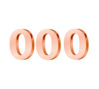 PAMTIER Numéro Ange Colliers pour Femmes 000 111 222 333 444 555 666 777 888 999 Or/Argent Plaqué Simple Acier Inoxydable Délicat Pendentif Personnalisé Bijoux Or Rose Numéro 000