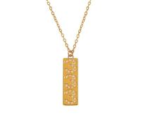 PAMTIER Numéro Ange Colliers pour Femmes Zirconium Cubique 111 222 333 444 555 666 777 888 999 Chaîne Carrée Or Plaqué Acier Inoxydable Délicat Pendentif Personnalisé Bijoux Or Numéro 333