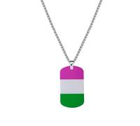PAMTIER Pendentif Coloré Colliers pour Femmes Acier Inoxydable Amitié Gay Pride Accessoires Lgbt Carré Arc en Ciel Bijoux Type 5