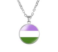 PAMTIER Pendentif Coloré Colliers pour Femmes Acier Inoxydable Amitié Gay Pride Accessoires Lgbt Cercle Arc en Ciel Bijoux Type 5