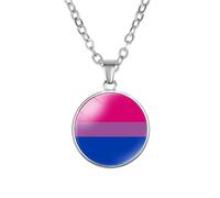 PAMTIER Pendentif Coloré Colliers pour Femmes Acier Inoxydable Amitié Gay Pride Accessoires Lgbt Cercle Arc en Ciel Bijoux Type 2