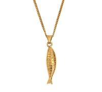 PAMTIER Poisson Colliers pour Femmes Acier Inoxydable Or/Argent Plaqué Animal Délicat Pendentif Petit Simple Élégance Bijoux Or