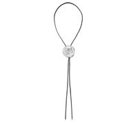 PAMTIER Rose Colliers pour Femmes Fleur Disque Argent Or Plaqué Simple Vintage Corde Chaîne Pendentif Réglable Délicat Déclaration Personnalisé Élégant Floral Bijoux Argent