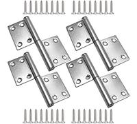 Pamtns 4 Pièces Charnières de Porte en Acier Inoxydable Charnières Amovibles Charnieres Meubles Pliantes Charniere Cabinet Charnières Paumelle Pour Porte Charnière avec 32 vis pour Fenêtre Placard