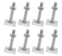 Pamtns Boulon INOX 8 Pièces M6 T-Slot Rainure T Pince Attache Outils Adaptateur T-Track Coffre de Toit Rail en T Acier Inoxydable pour Adaptateur