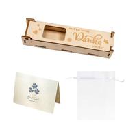 Pamtns « Du Hast ein Dickes Danke » Boîte cadeau en bois pour cadeaux de remerciement, cartes de vœux et sachets cadeau de décoration pour votre personne préférée