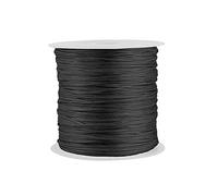 Pamtns Fil de Nylon 100 Mètres 0.8mm Cordon en Nylon Corde en Nylon Perles Fil Nylon Tresse Fil Rattail Cordon Ficelle Corde Noire Cordon pour Bracelet Perles Fil Corde avec Bobine