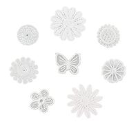Pamtns Patch Tissu 40 Pièces Patchs Dentelle Blanc Applique Patches Décoratifs Brodés Correctifs de Coudre Broderie sur des pour Bricolage Décorer, Taille unique