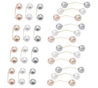 Pamtns Pince-Vêtement 24 Pièces avec Perle Simulée - Broche Double-Tête pour Châle, Pull, Col, Écharpe et Cardigan