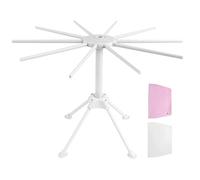 Pamtns Séchoir Pates Fraiches Séchoir à Pâtes Pliable Séchoir à Spaghetti en Plastique Support à Pâtes Contient 10 Bras Séchoir à Nouilles Porte Séchage pour Sécher Les Pâtes avec 2 Grattoir à Pâte