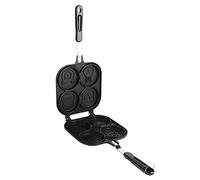 Pan à crêpe à double face, casseroles à ovules 4 tasses Pouleur d'omelette antiadhésive Cuissier d'oeuf Burger Cuisailleur Pancake Maker avec dessin animé Patcher de cuisine outil
