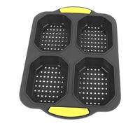 Pan à Pain en Silicone, Pain de Pâte à Mini à Pandes 4 Grille Poêle à en Silicone pour Cuisson de Lave-vaisselle à Hot-dog Français