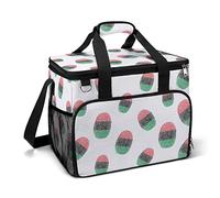Pan Africa Glacière d'empreintes digitales isolée étanche fourre-tout Portable refroidissement déjeuner sac à bandoulière pour pique-nique plage travail voyage 15.4 "x12"