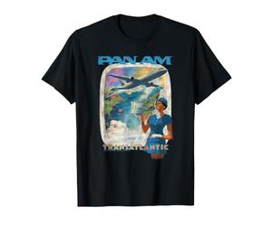 Pan Am Touring The Transatlantic Retro Flight Advertisement T-Shirt