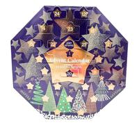 Pan Aroma Couronne de calendrier de l'Avent | Coffret cadeau de 6 parfums festifs avec plus de 3 heures de combustion chacun | Cadeaux de Noël pour femme (24 bougies chauffe-plat parfumées de Noël)