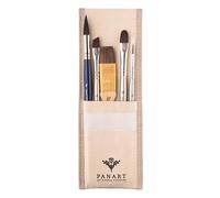 Pan Art Lot de pinceaux synthétiques avec Pochette pour Aquarelle et Acrylique