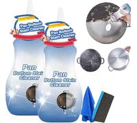 Pan Bottom Stain Cleaner, Gel Cleaner for Cookware Bottoms, PotCleaner For Bottom Of Pans, Household Stainless Steel Cleaners, Bubble Cleaners Foam Spray, 150ml (2)
