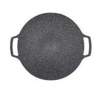 Pan de chauffage rond Althwuyu Round, 11,8 pouces en alliage en aluminium double manche circulaire de grill pour la friture, le barbecue et la cuisson en plein air (30 cm)