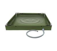 Pan de douche extérieure - 31.5x31.5x3,94 pouces Planche de douche portable pliable pour RV, plateau de bain pour adultes Voyageur Adventure de salle de bain marine aventure de tente intérieure à l'ex