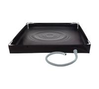 Pan de Douche Portable - 31.5x31.5x3,94 Pouces Basin de Douche léger Pliable pour Un Bain extérieur Facile, Compact, bac de Camping avec Tuyau de vidange, idéal pour Les Voyages, la randonnée