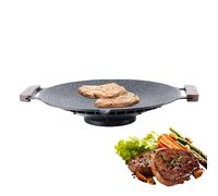 Pan de grill - 13,38 x 2,95 pouces plate-forme de camping portable pour barbecue, conception de friteaux multi-usages avec poignées, accessoire de barbecue en plein air pour voyager en voyage, matéria