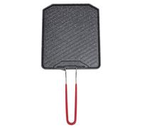 Pan de grill en alliage en aluminium avec poignée pliante, 19,5 x 22,5 cm As plaque d'allonge antiadhésive pour la cuisine intérieure au camping, ustensiles de cuisine en barbecue (Style 1)