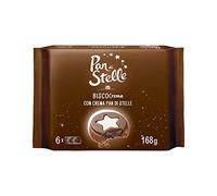 Pan Di Stelle, Biscocrema - Nappage au chocolat et crème de lait réalisé avec de la farine issue de l'agriculture durable - 1 paquet de 6 sachets individuels - 168 g